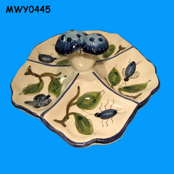 Decorated Condiment Plate