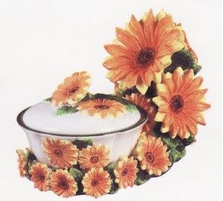 sunflower decorative candy dish