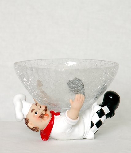 chef  with candy bowl holder