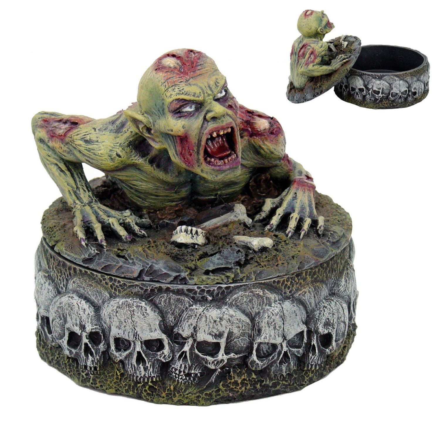 Zombie with Skull candy dish gifts